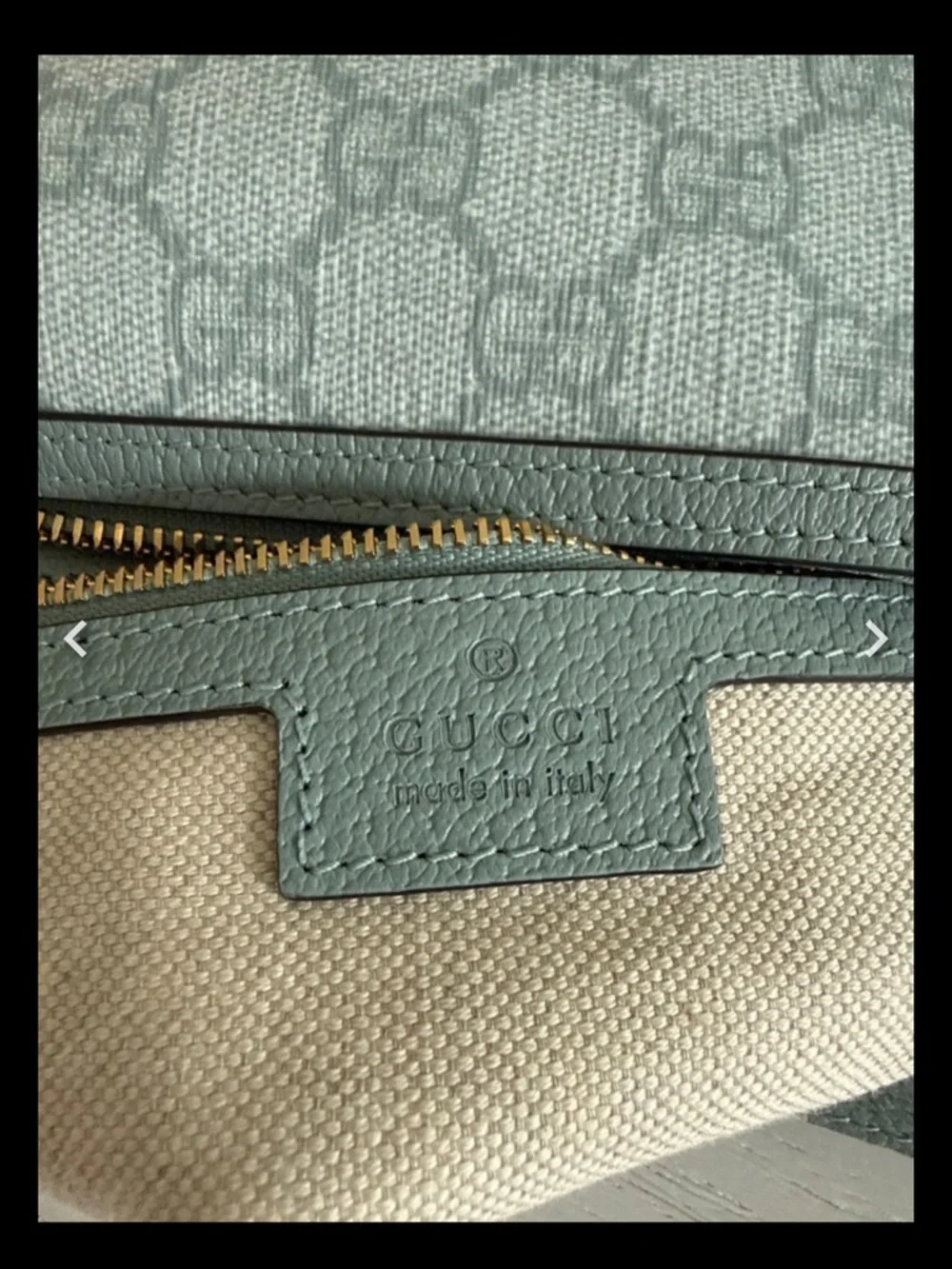 Gucci GG Supreme Monogram Textured Calfskin Web Super Mini Ophidia Shoulder Bag - Picture 8 of 12